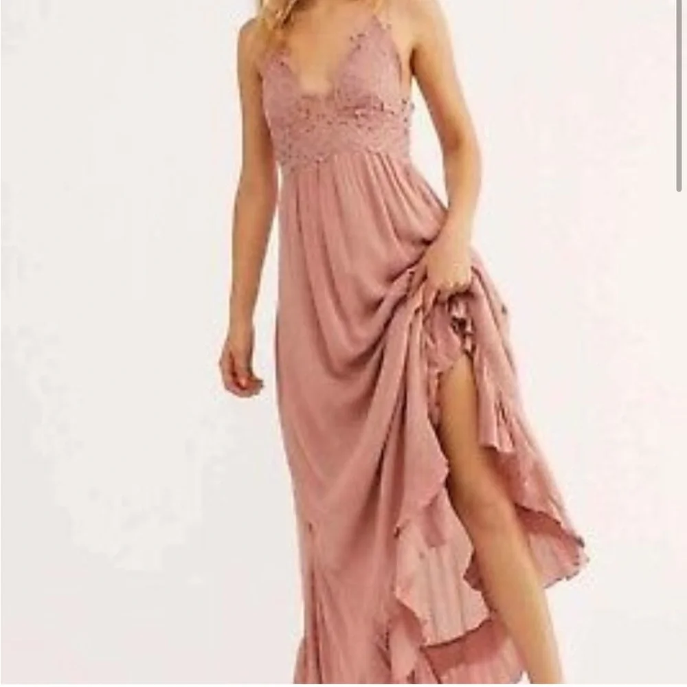 Free People One Adella Maxi Slip Dress Women’s L - Picture 2 of 6